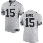 Men's Ohio State Buckeyes #15 Jaylen Harris Gray Nike NCAA College Football Jersey June RDY7044RR